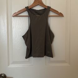 Olive Halter Top