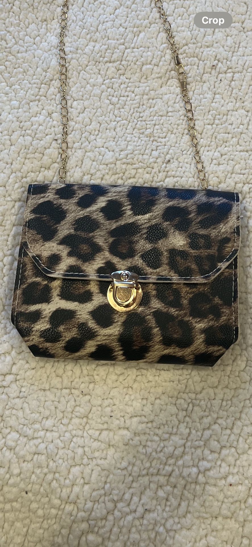 👜 Leopard Print Purse w/ Gold Chain – New, Never Used