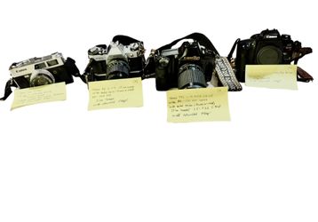 Lot Of Vintage Canon Cameras 