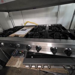 48" VIKING GAS RANGE TOP STAINLESS STEEL 