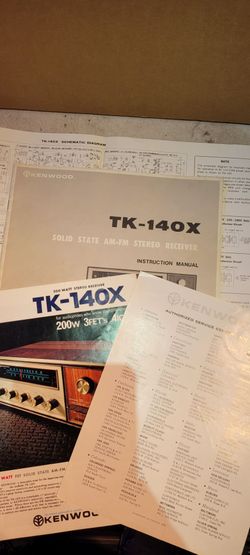 TK-140X Solid State AM-FM Stereo Receiver Instruction Manual & Schematics