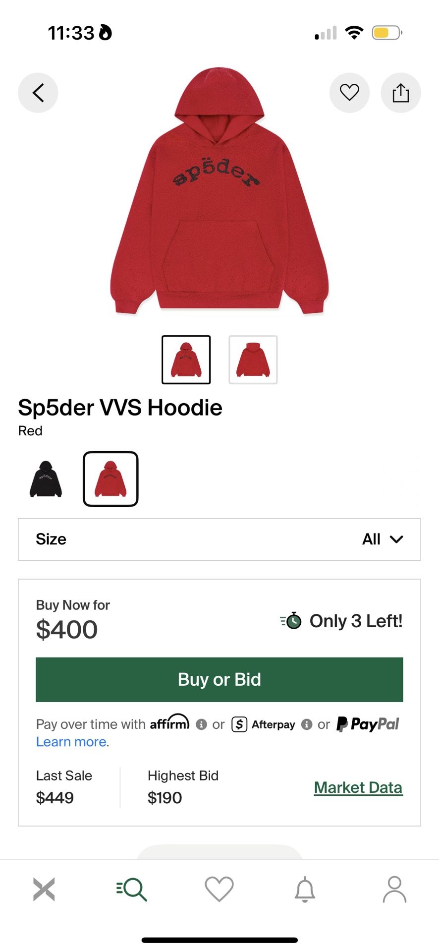 Real Sp5der Vvs Hoodie