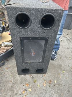 Obcon Sub Bass Bandpass 12 Twelve Enclosure Woofer Dual Vented Plexiglass Used