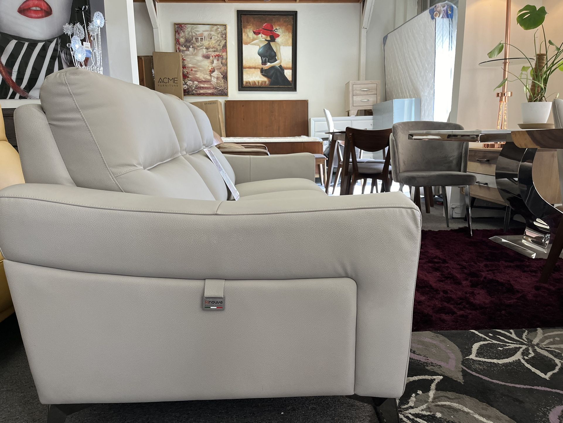 Contemporary Italian Leather Sofa 