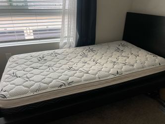 IKEA Twin Brown bed frame & Mattress