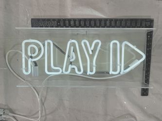 PLAY neon sign light display