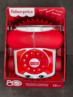 New Fisher Price Red Chatter Phone 80th Anniversary