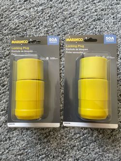 Marinco 50A Locking Plug 6365CRN Shore Power Plug - Boat / RV / Generator (Pair)