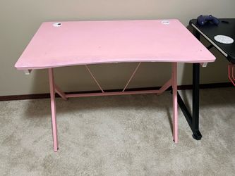 Pink gaming desk