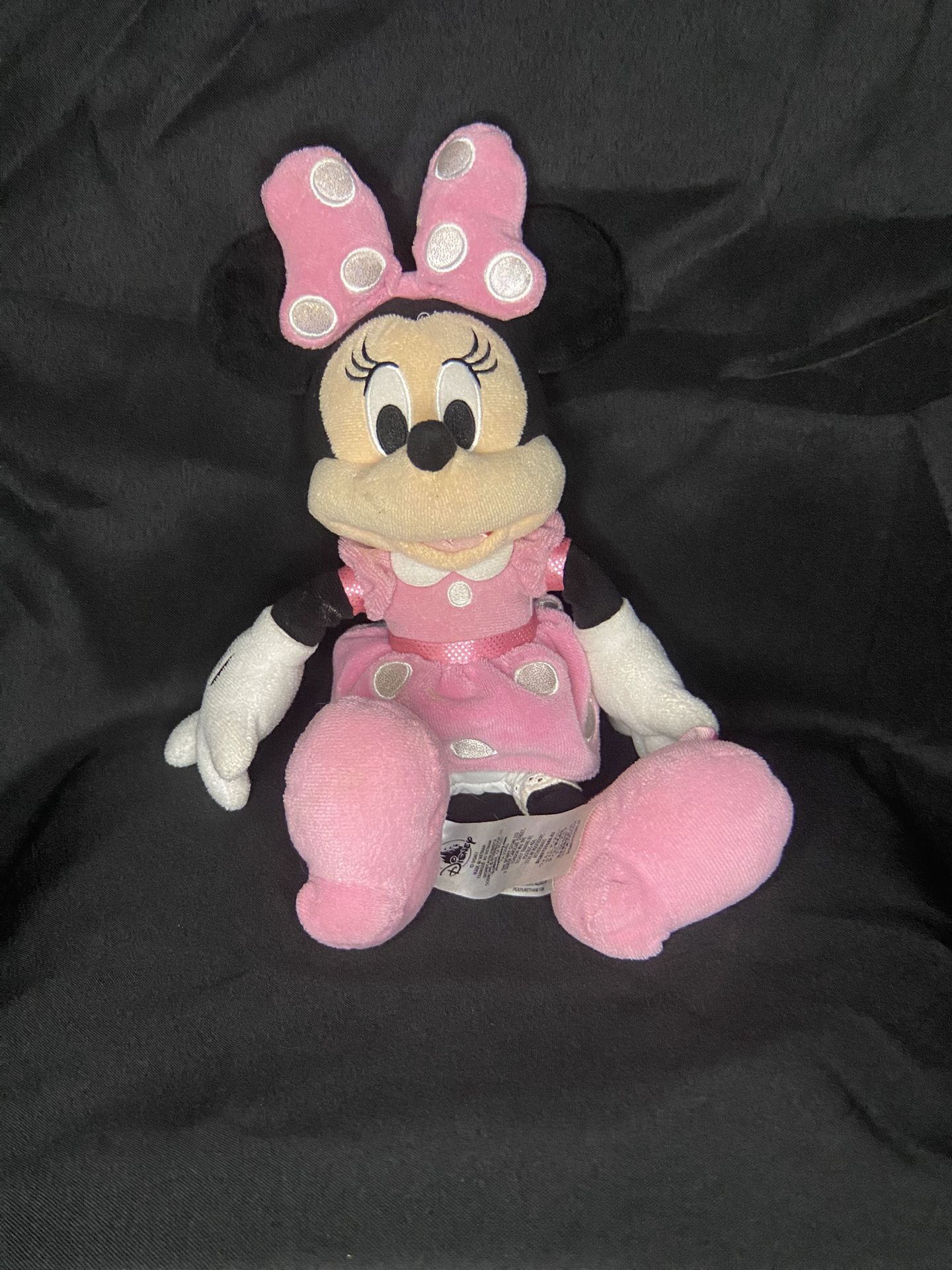 Minnie Mouse 10" Plush Toy Pink Bow Polka Dots • Disney Store •