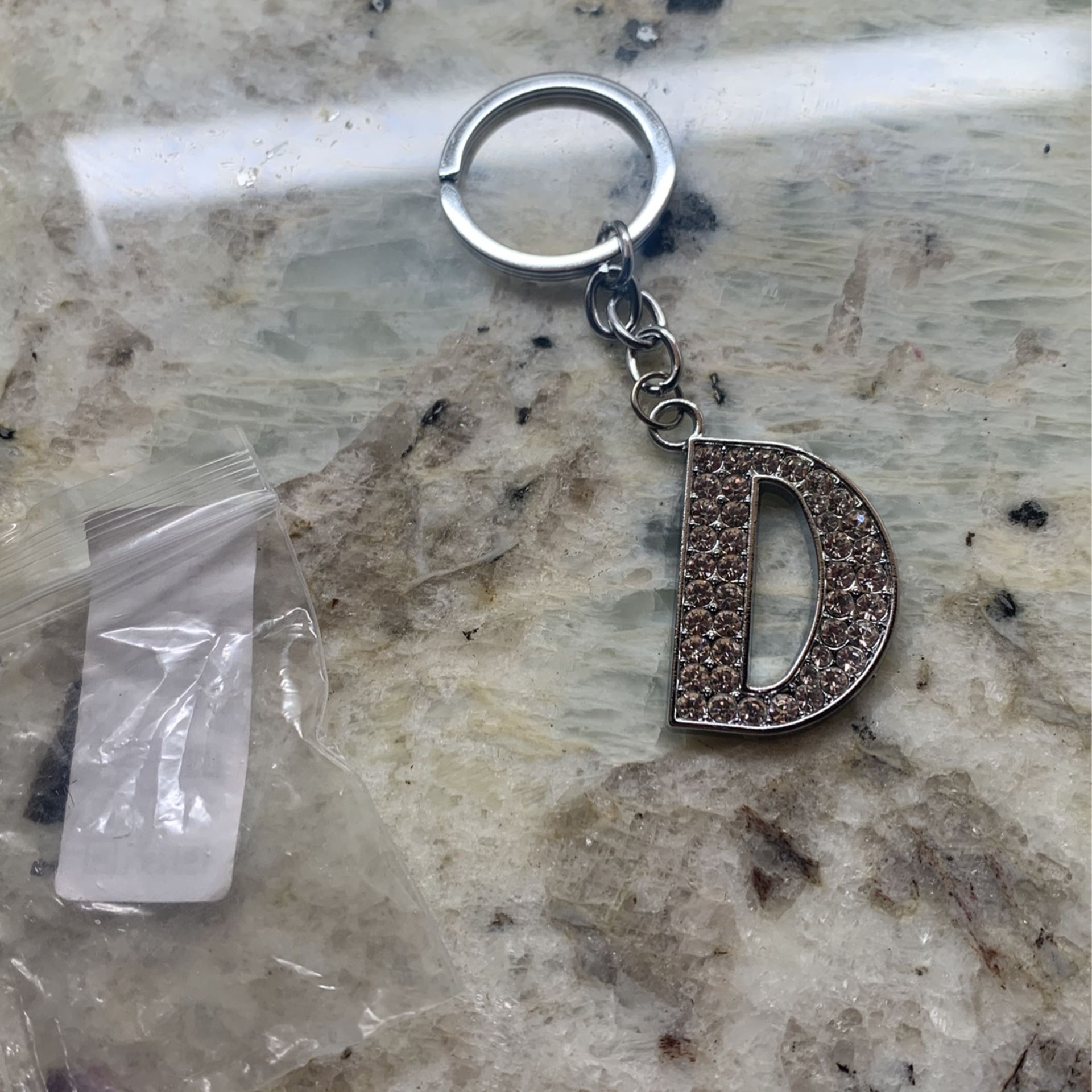 Bling Keychain New Letter D