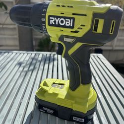 RYOBI ONE+ CORDLESS DRILL  w/Battery +
