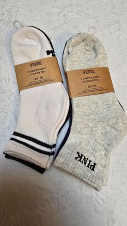 Brand New Victoria's Secret Pink VS Socks Blue  White Gray $12.00  Per Pack