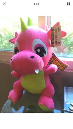 Pink Dragon Stuffed Animal Toy Large Dragon