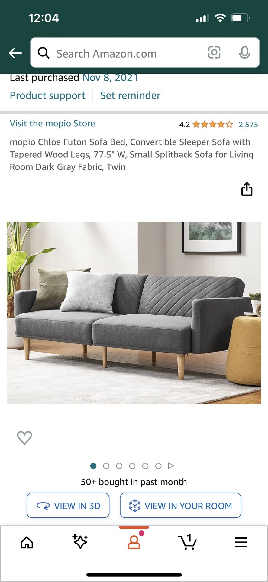 Grey Futon