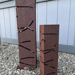 Yard decor metal columns