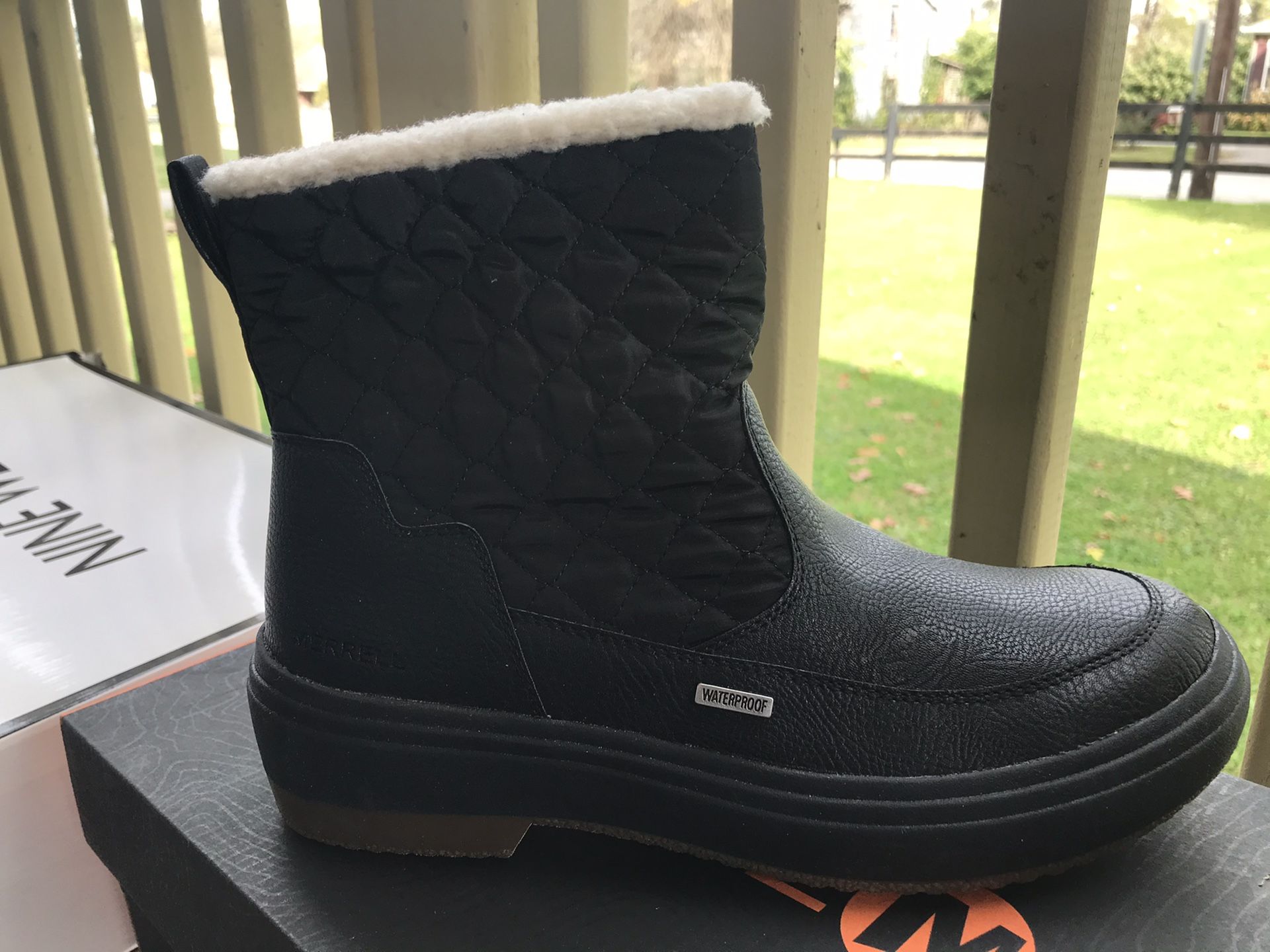 New women’s Merrill waterproof boots.