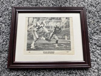 Cleveland Browns Brian Brennan framed auto