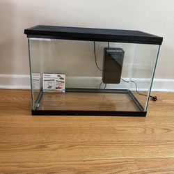 29 Gallon Fish Tank With Lid & Water Filter