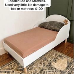 Toddler Mattress And Bedframe. 