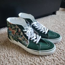Green High Top Colorful Lightning Vans 11.5 MENS