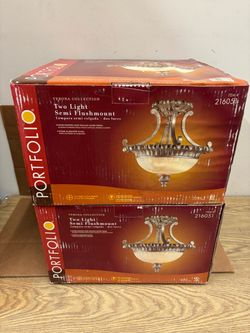 2-Pack Two-Light Semi Flushmount