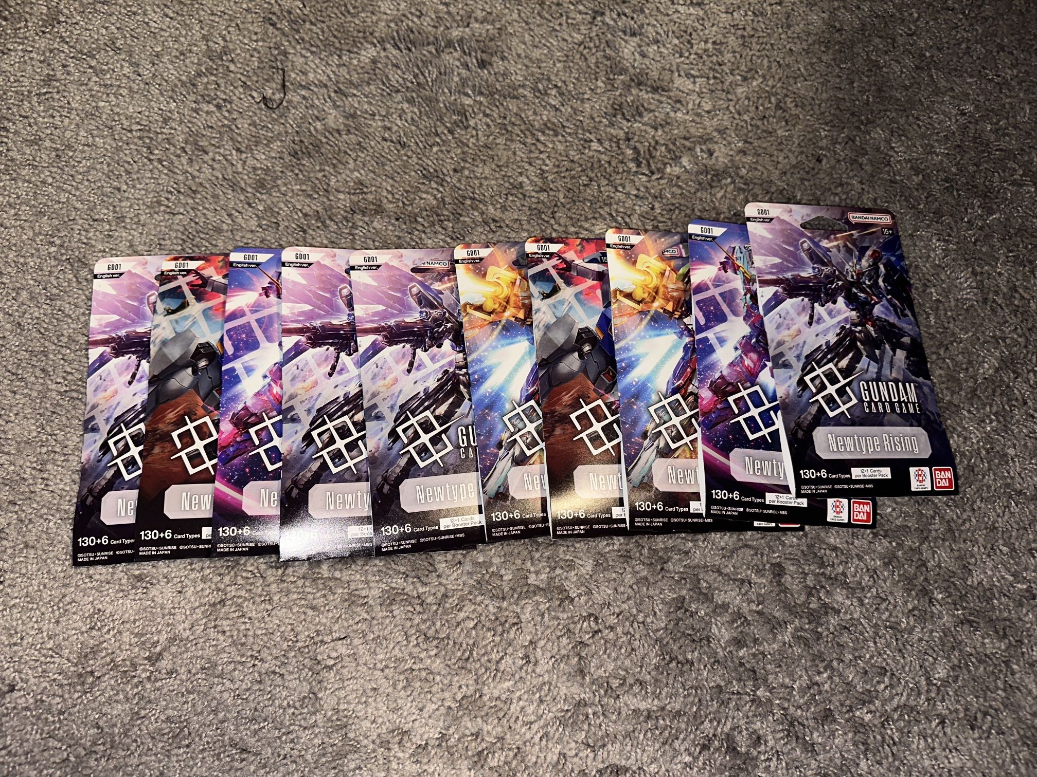 gundam newtype rising 001 tcg sleeves