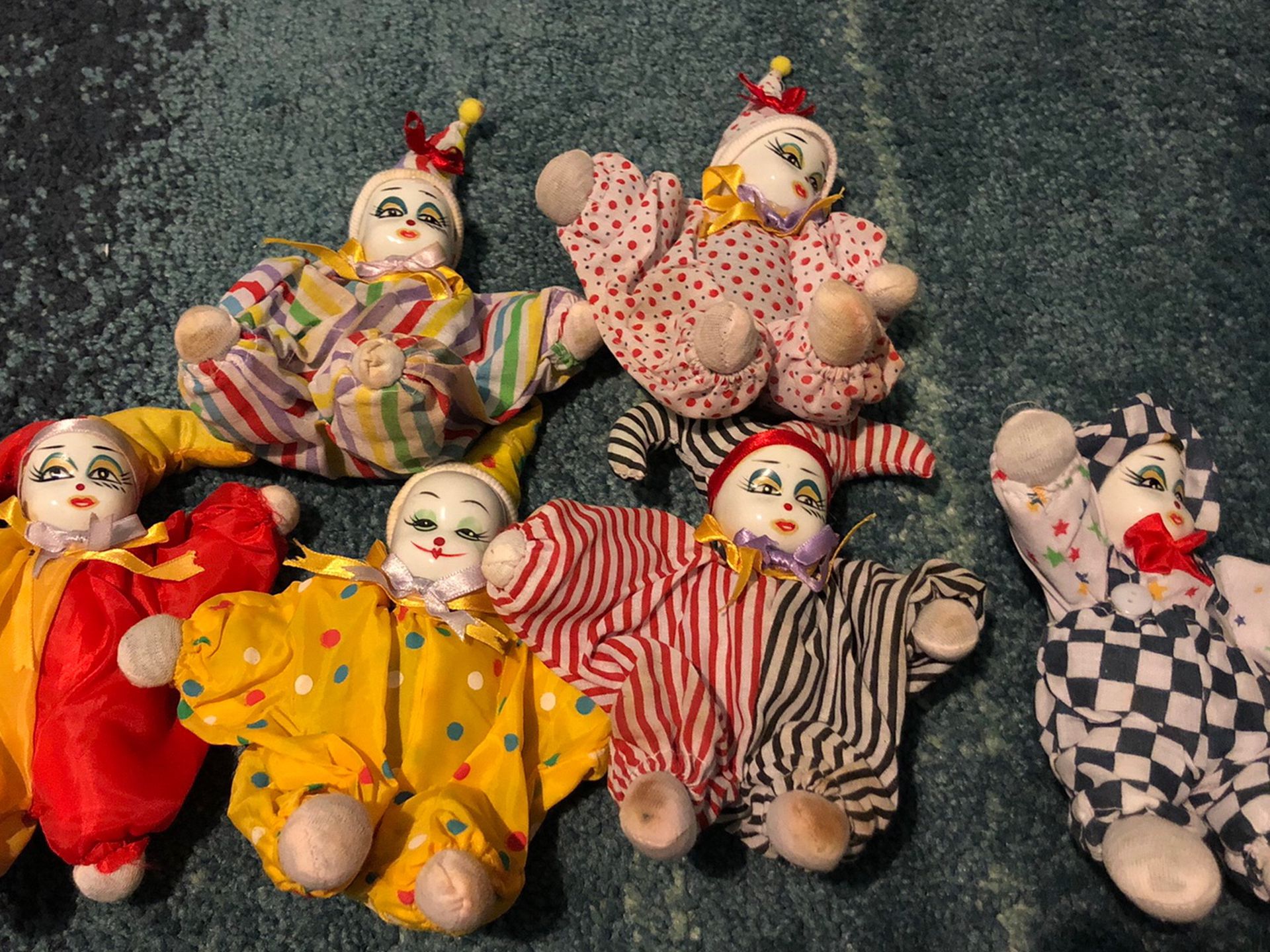 Vintage Collectable Porcelain Clown Dolls