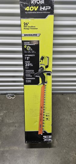 40V ryobi 26" hedge trimmer kit