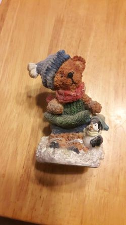 Bear & penguin figurine.