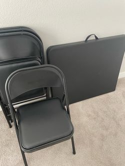 6 Foot Table & Four Folding Chairs