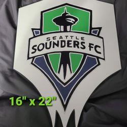 Seattle Sounders Routed Sign