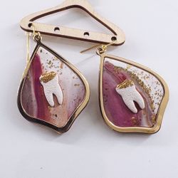 Handmade Clay Halloween Tooth Earrings 