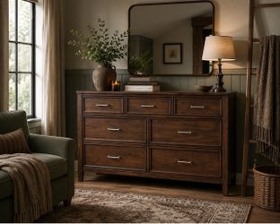Millbrook 7-Drawer Dresser | Java Brown | Solid Wood Construction