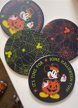 Pumpkin Mickey Halloween Coasters