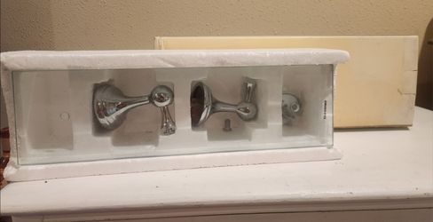 18" pottery barn glass shelves