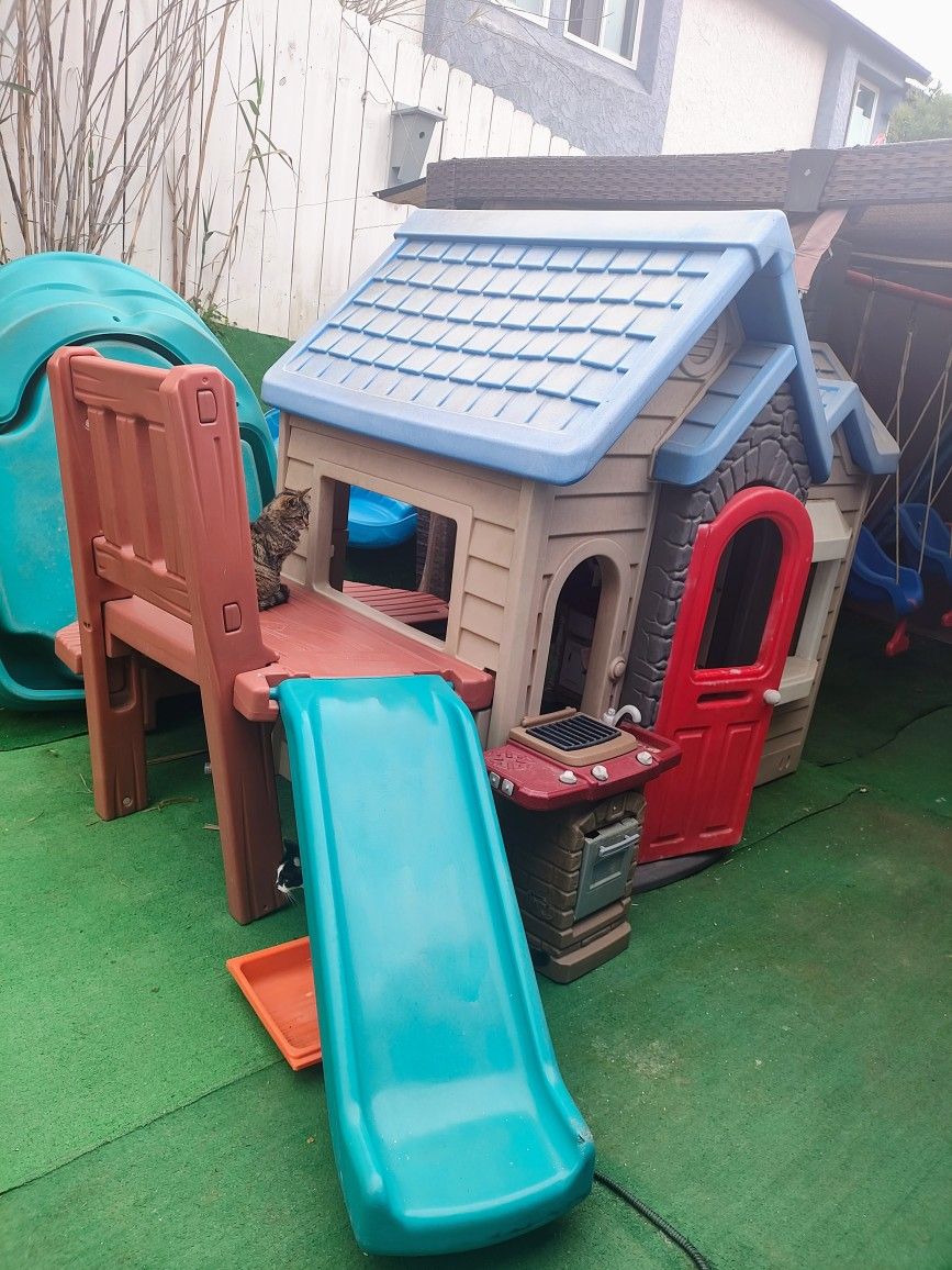 Kids Swing set With House