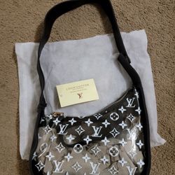 Transparent Shoulder Bag In Black