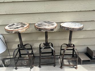 Three Bar 30” Bar Stools - Rustic Design