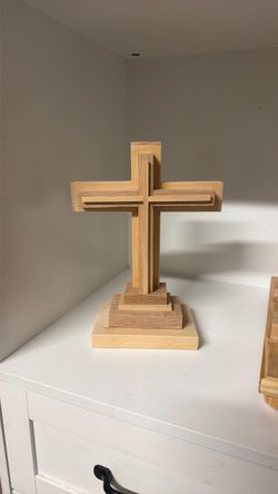 Handcrafted Wooden Standing Cross