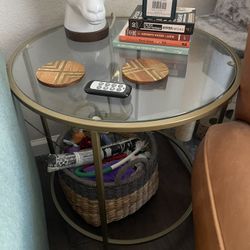 Gold End Table