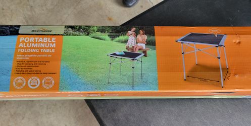 Adventuridge Aluminium Portable (Black) Table (Perfect For Camping) 27 in. square  - New