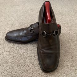 Vintage Dark Brown Horse Bit Loafers 