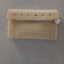 Wallet. New Wallet With Pearls.  Vintage