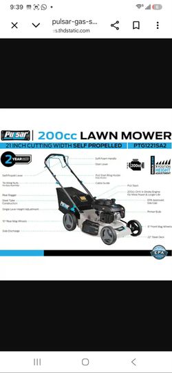 Lawn Mover 200cc 21inch Cutting Self Propelled