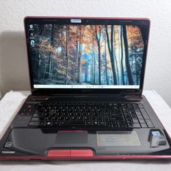 TOSHIBA Laptop Qosmio Intel Core i7-720QM 8GB RAM 700 GB SSD NVIDIA GeForce GTS 360M18.4" Win 11 pro