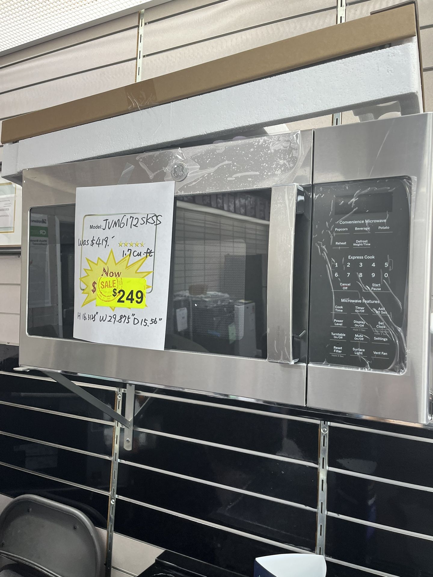 Microwave Over The Range GE Brand New Stainless Steel 