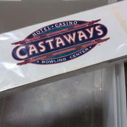 Vintage Castaways Hotel & Casino Auto Shade Cardboard Car Sun Shade 24"X51" 