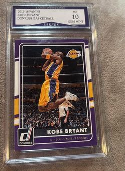 Kobe Bryant 2015-16 Panini Donruss #62 Graded GEM MINT 10