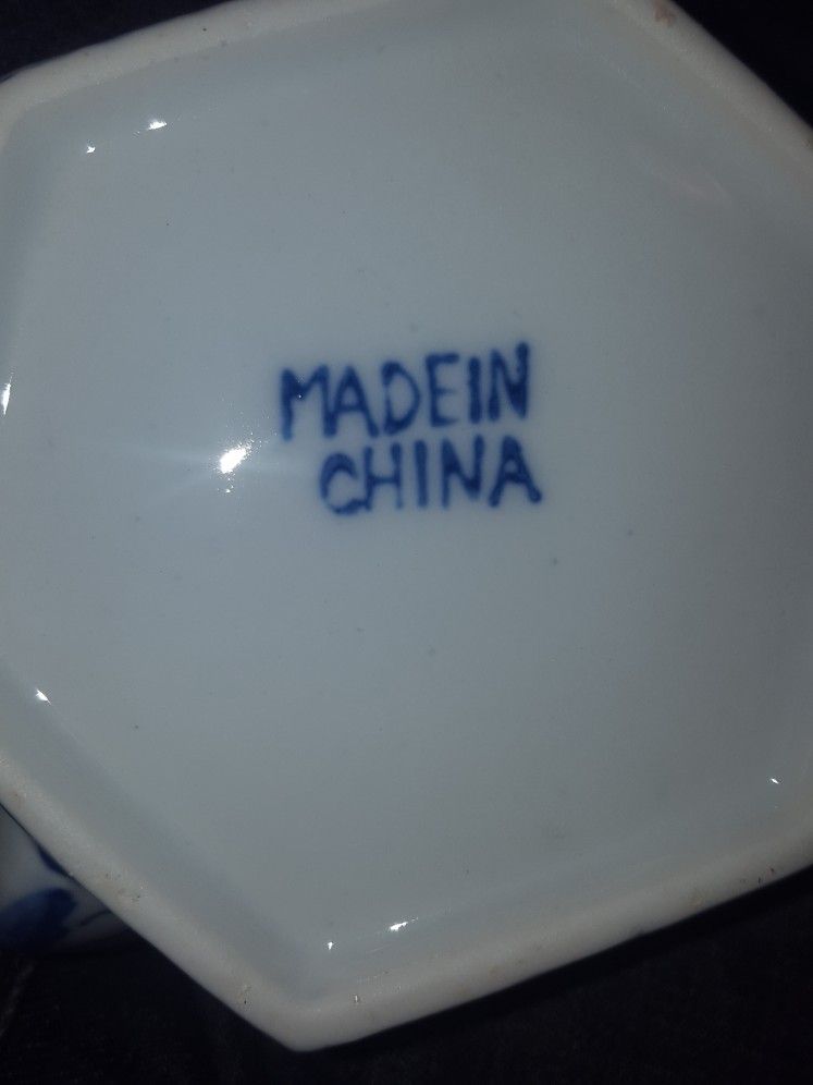 Vintage Blue Landscape China